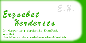 erzsebet werderits business card